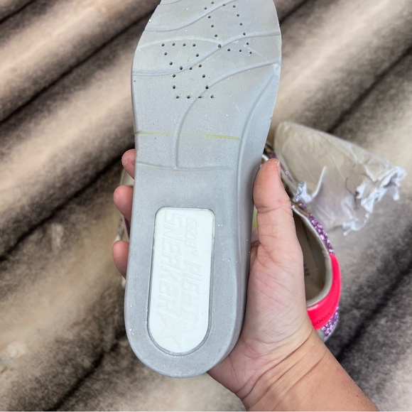 Golden Goose Superstar Suede Toe and Star Glitter Pink Ice Fuxia Fluo Sneakers - Picture 11 of 16